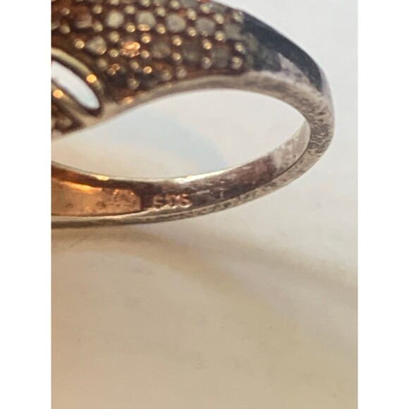 Amethyst rose gold vermeil teardrop ring size 6.25 925 - Picture 12 of 12